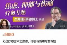 心理疗愈艺术之焦虑、抑郁与伤痛疗愈专题-星星拼课网