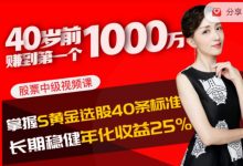 40岁前赚到第一个1000万-星星拼课网