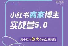 谢无敌 小红书商家博主训练营5.0-星星拼课网