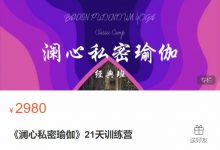 《澜心私密瑜伽》21天训练营-星星拼课网