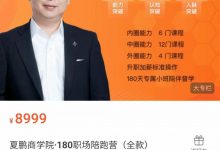 夏鹏商学院·180职场陪跑营-星星拼课网