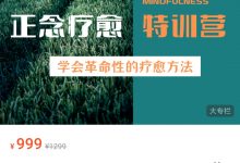 正念疗愈课程学习资料-星星拼课网