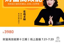张萌 财富高效能第十三期|线上直播 7.21-7.23-星星拼课网