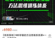 系统落地 985学霸的方法思维系统课+一对一深度指导-星星拼课网