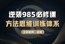 985学霸的方法思维系统课-星星拼课网