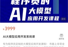 AI大模型应用开发系统课-星星拼课网