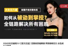 大女主社交破局5.0【官方正品】完整体系视频课 高情商吸引力 女性成长必修课-星星拼课网